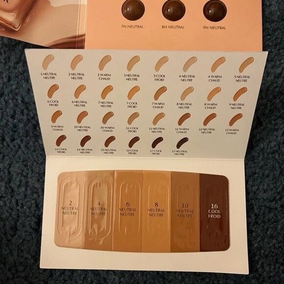 6 pc Dior Charlotte Tilbury Foundation 1 Primer 8 Shades Card 9 x 0.5ml/0.01oz - Picture 2 of 2